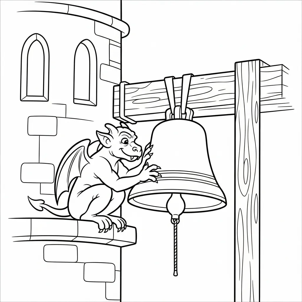 coloriage Gargouille educatif pour enfant