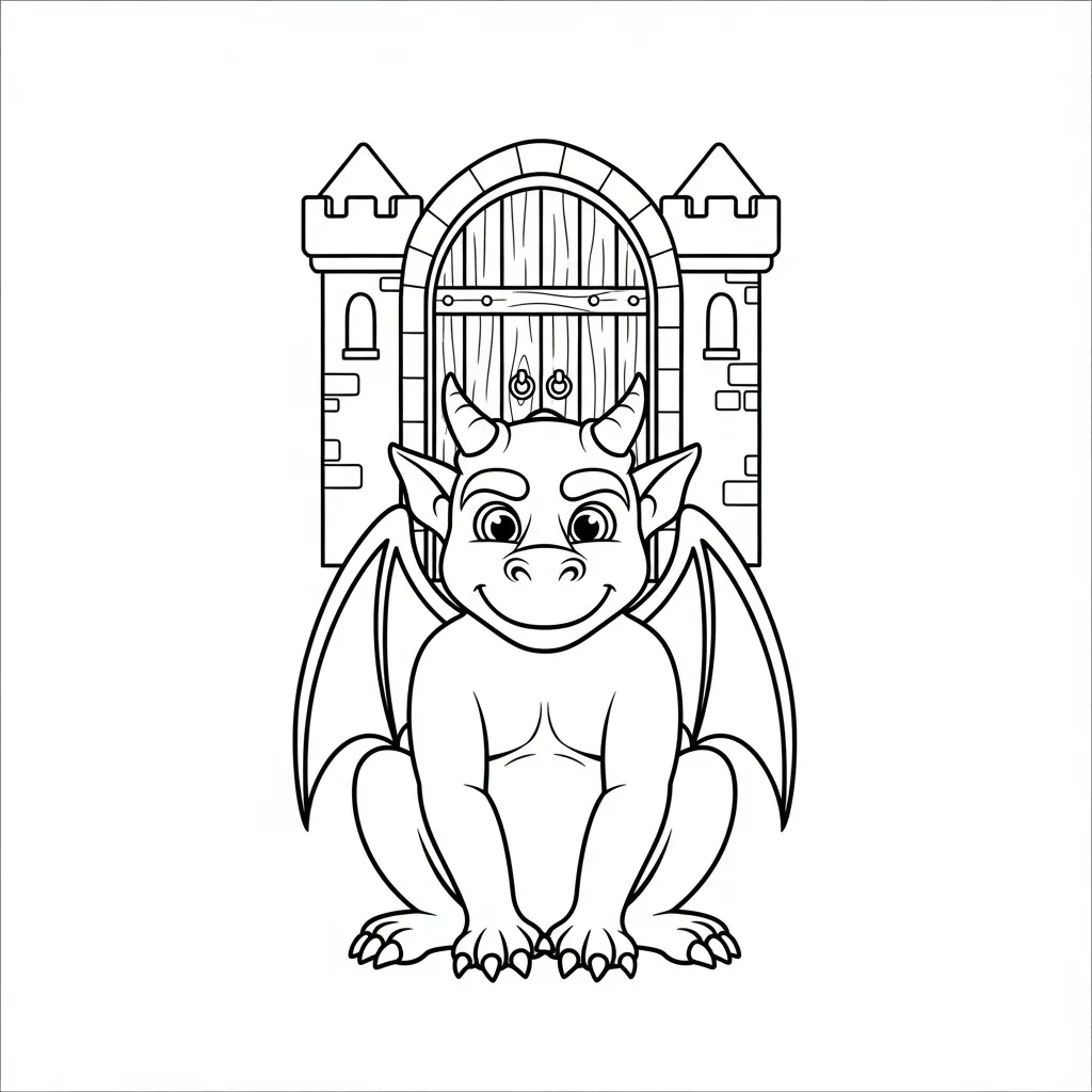 coloriage Gargouille à imprimer pour enfant de 2 ans 1