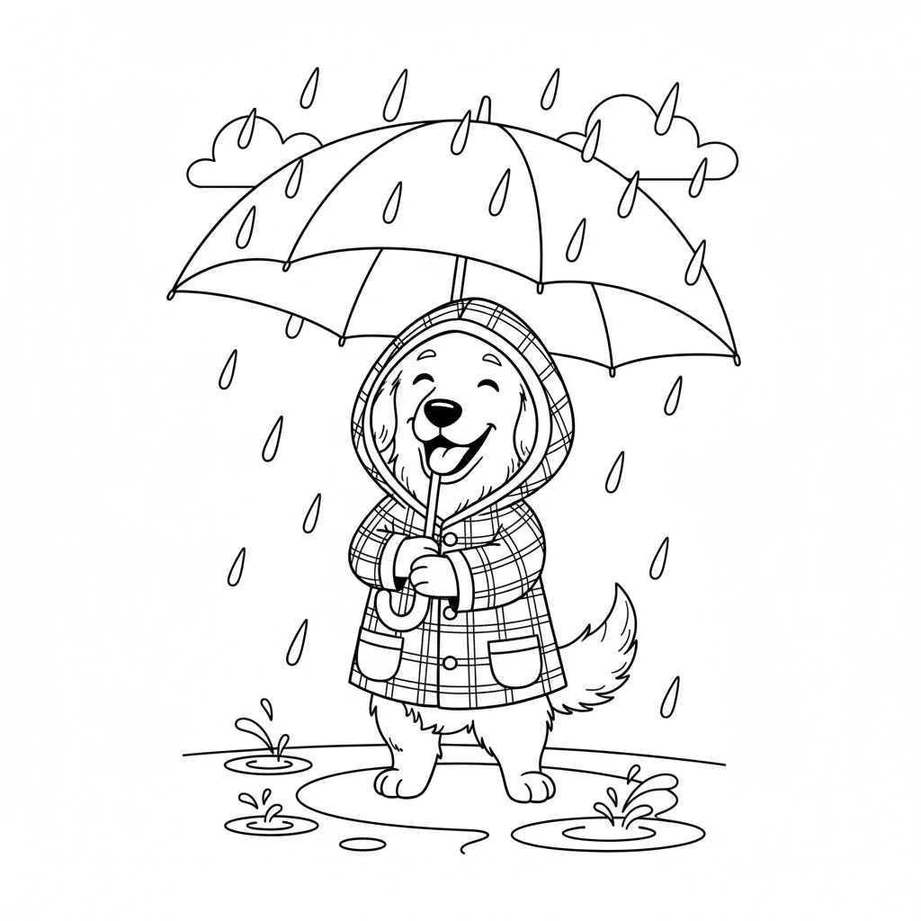 coloriage Golden Retriever à imprimer gratuitement 1