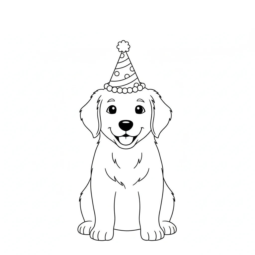 coloriage Golden Retriever a colorier en ligne
