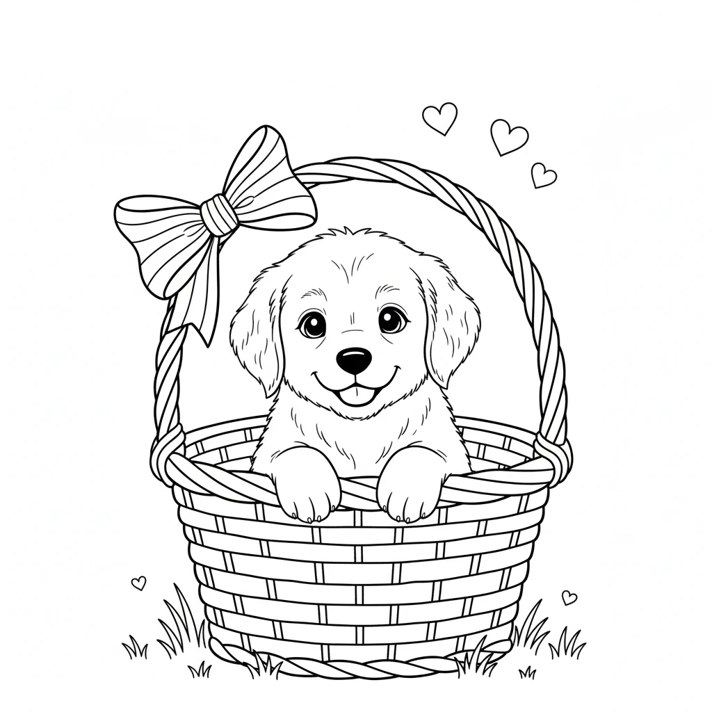 a imprimer coloriage Golden Retriever gratuit