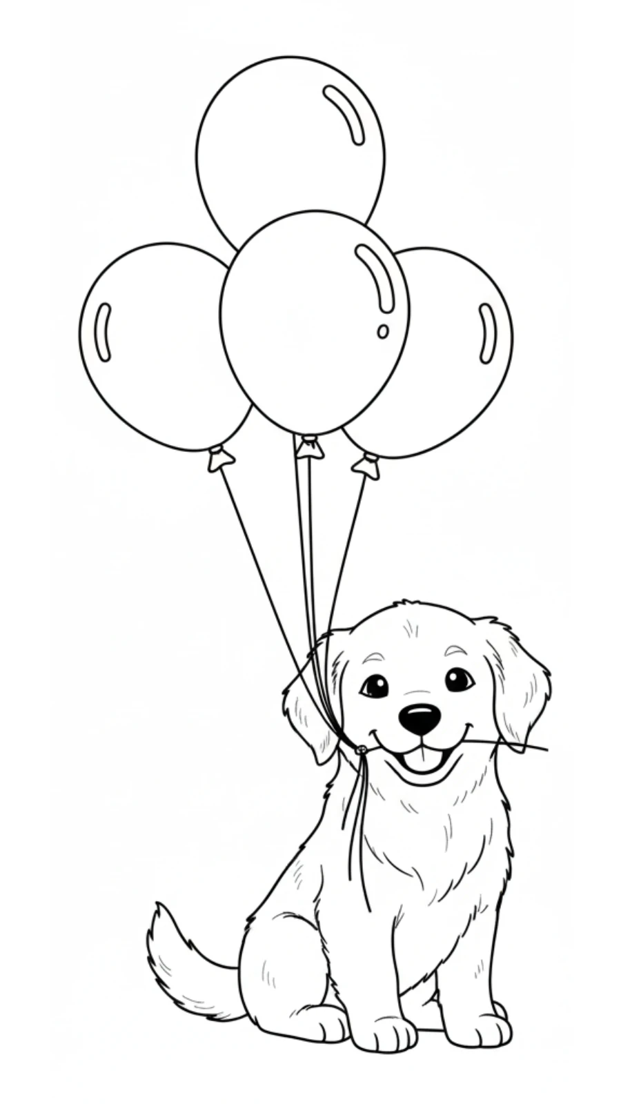 coloriage Golden Retriever pour enfants à imprimer