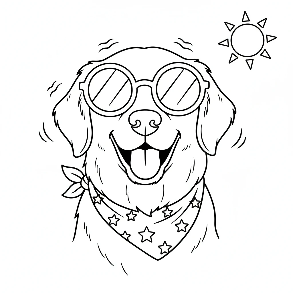 coloriage Golden Retriever gratuit en ligne