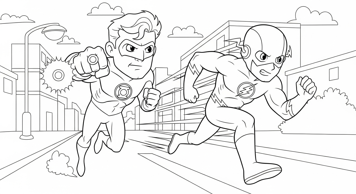 coloriage Green Lantern pour enfant