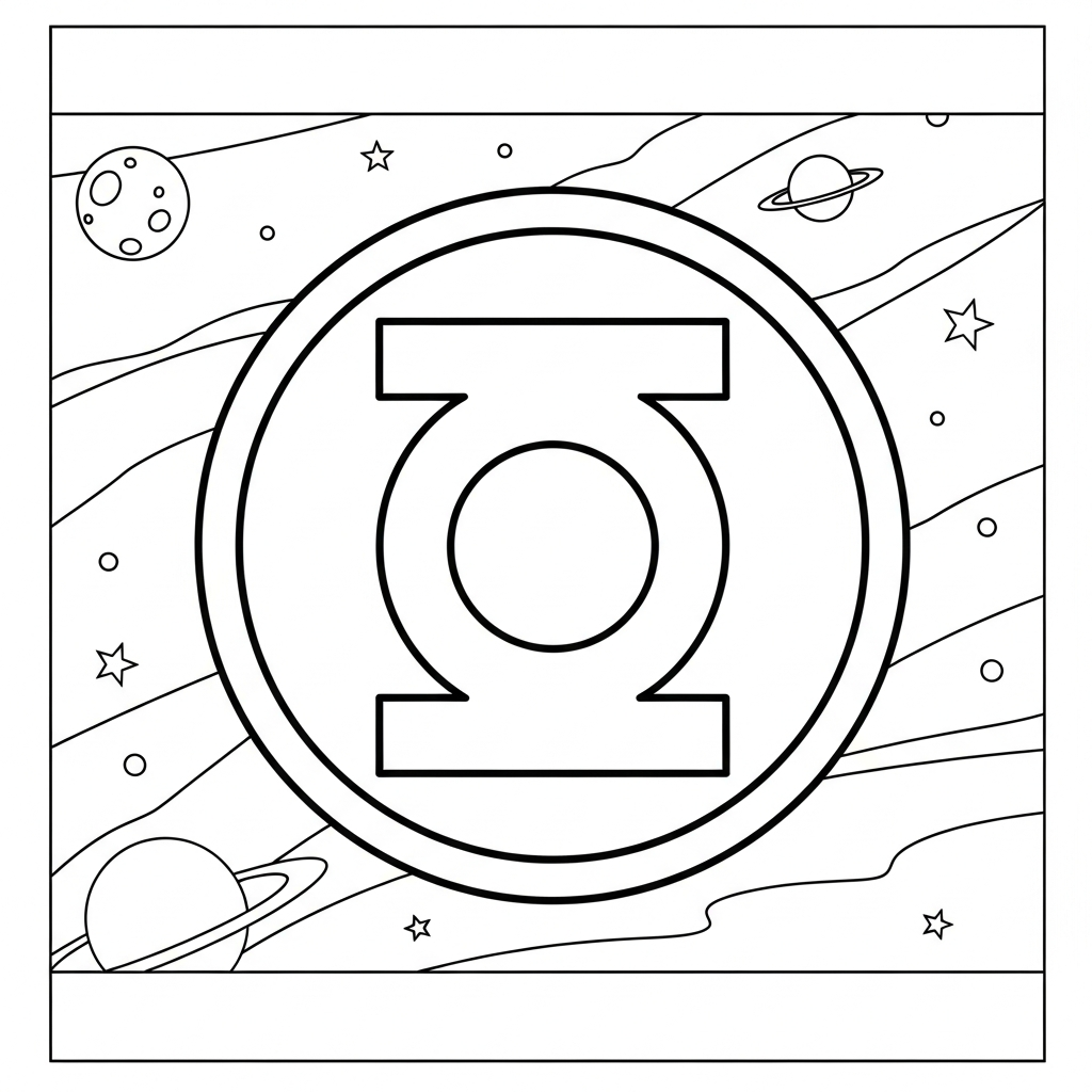 coloriage Green Lantern gratuit à imprimer