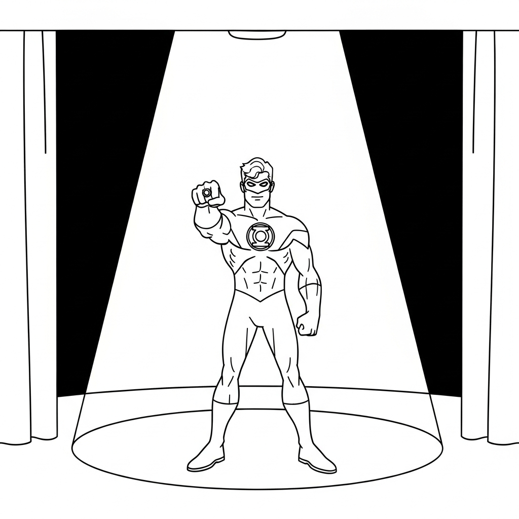 coloriage Green Lantern à imprimer pdf
