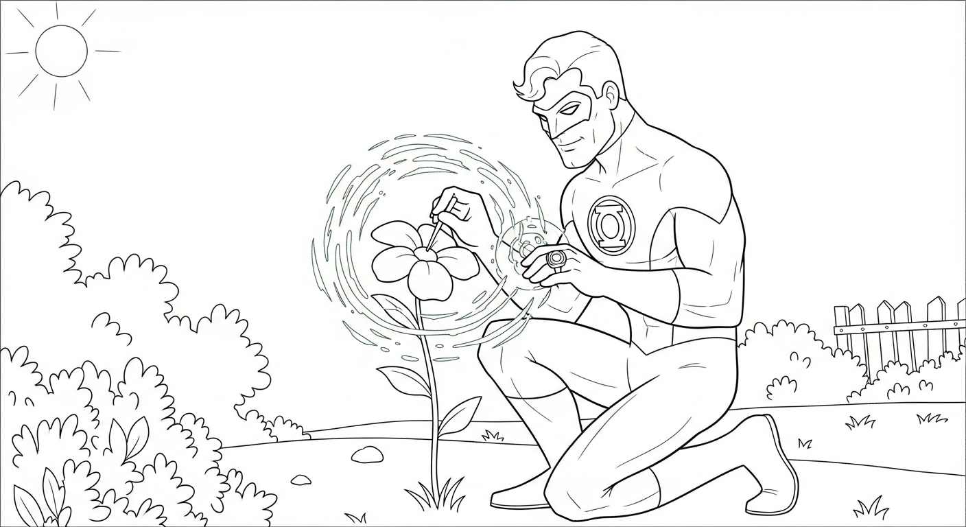 coloriage Green Lantern a colorier en ligne 1