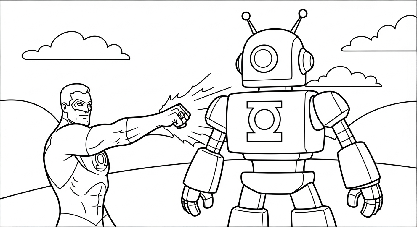 coloriage Green Lantern a dessiner et imprimer