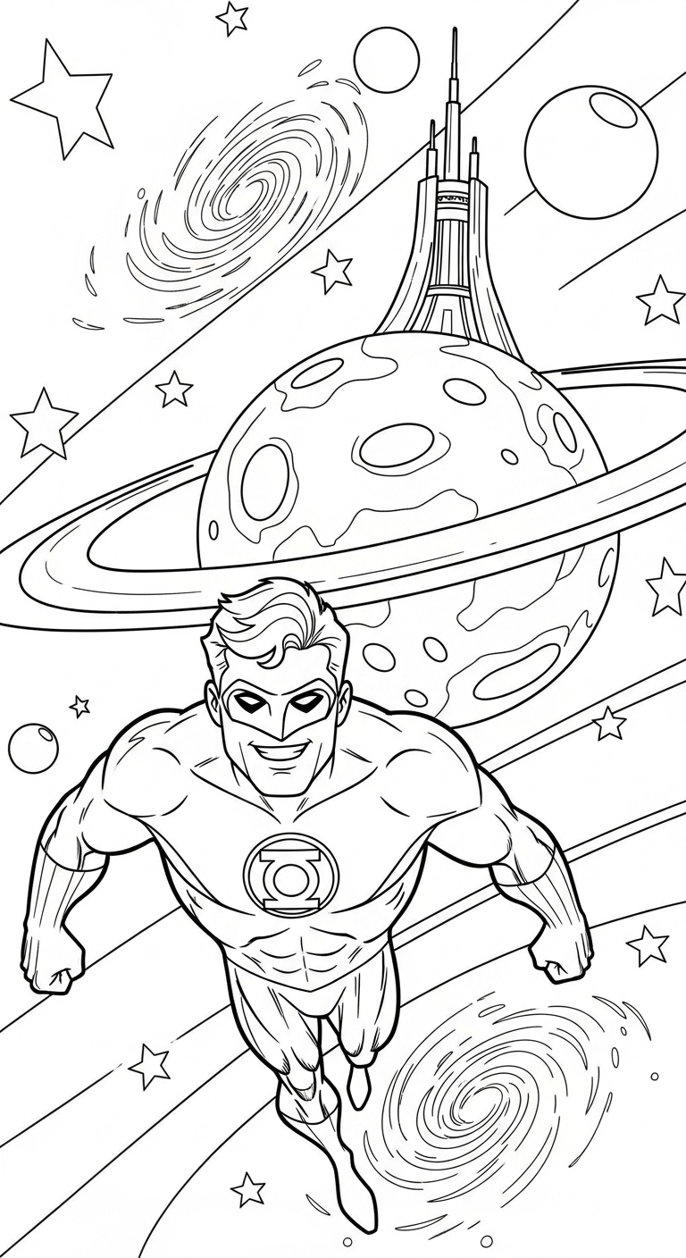 coloriage Green Lantern a dessiner en ligne