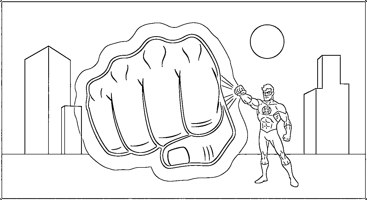 coloriage Green Lantern a telecharger 1