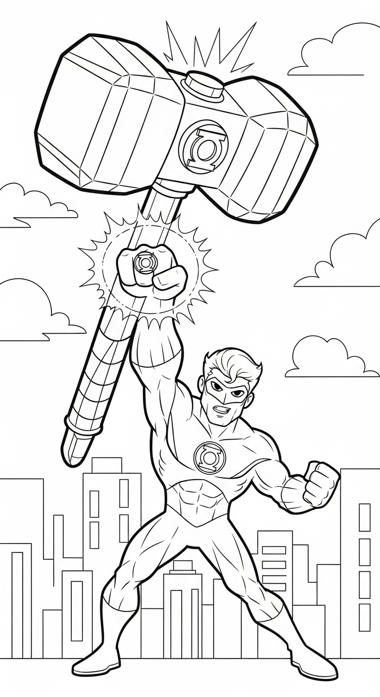 imprimer coloriage Green Lantern pour enfant 1