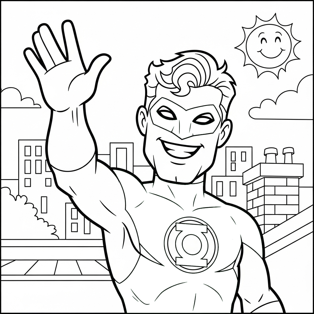 imprimer coloriage Green Lantern gratuit