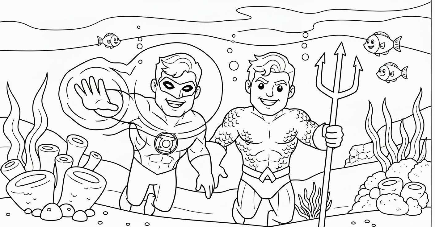 télécharger coloriage Green Lantern gratuit