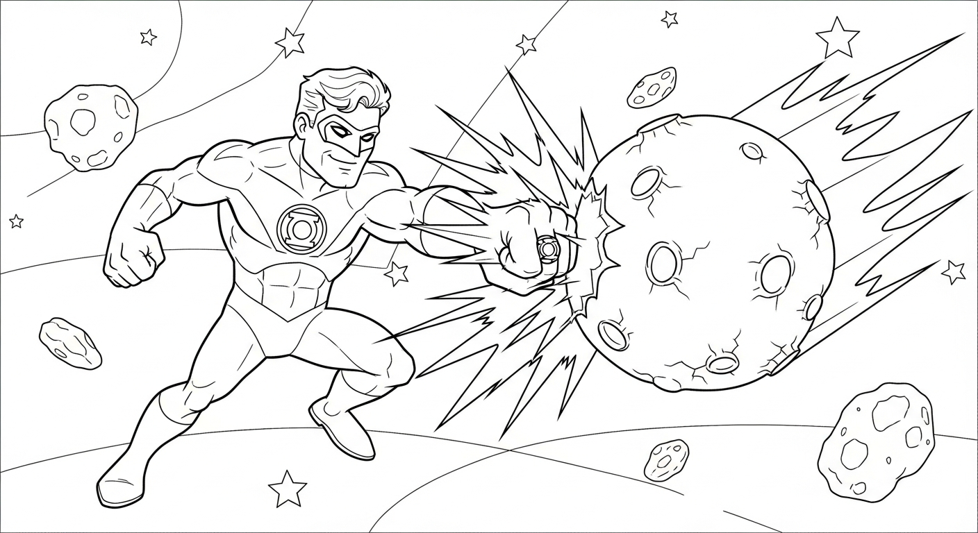 image de coloriage Green Lantern pour enfant