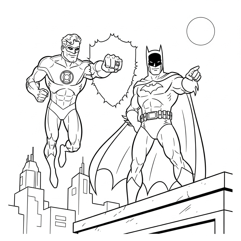 coloriage Green Lantern a colorier en ligne