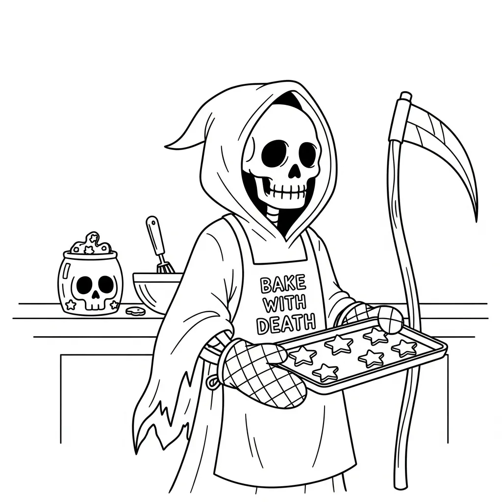 coloriage Grim Reaper à imprimer pdf