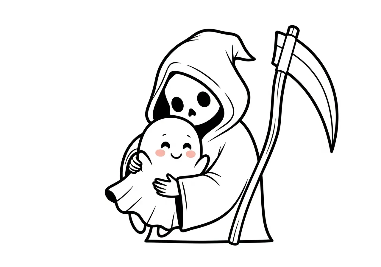 coloriage Grim Reaper à imprimer gratuit