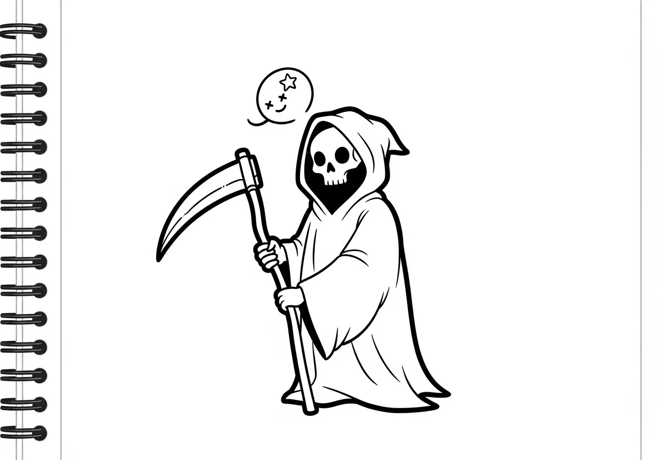 coloriage Grim Reaper à imprimer gratuitement pdf