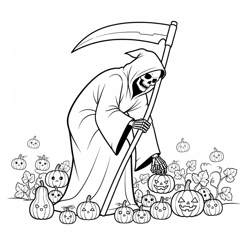 coloriage Grim Reaper et dessin a imprimer 1