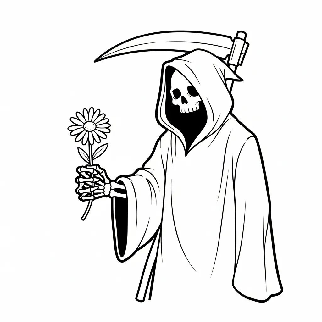 coloriage Grim Reaper a dessiner en ligne