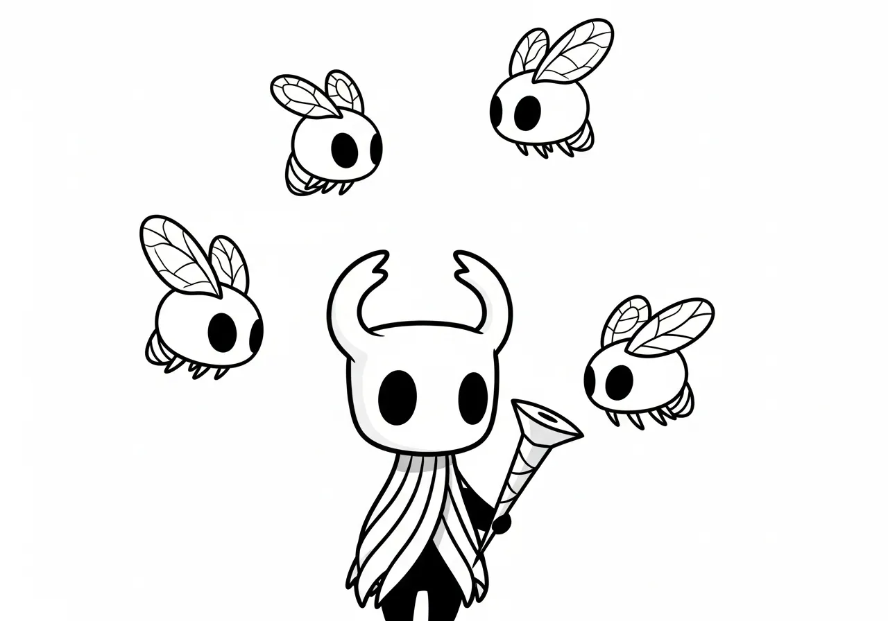 coloriage Hollow Knight pour enfants a imprimer gratuit