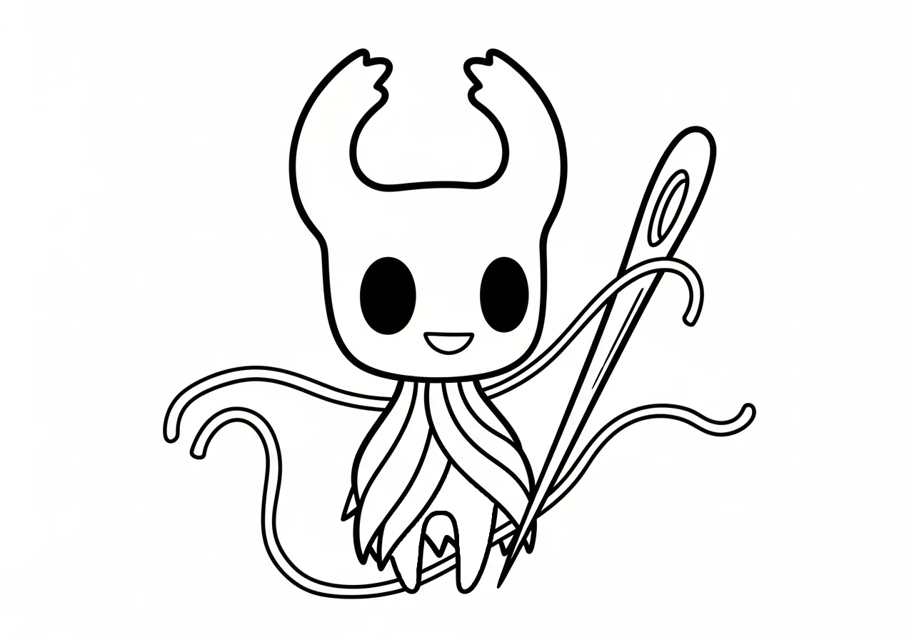 coloriage Hollow Knight a imprimer gratuitement