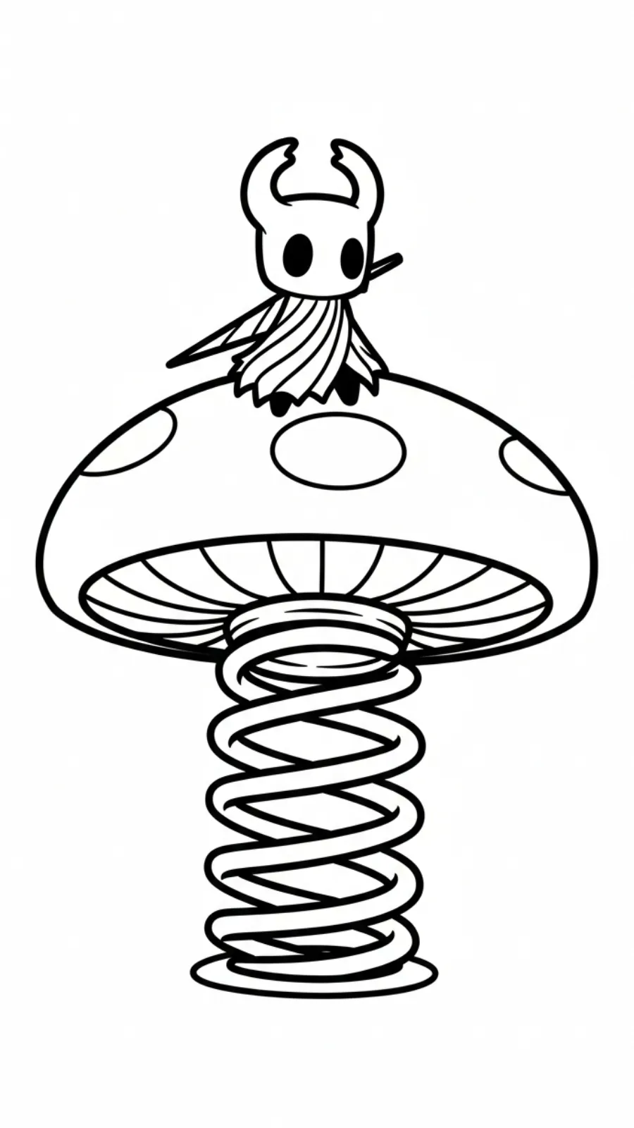 coloriage Hollow Knight à imprimer pour enfant de 4 ans