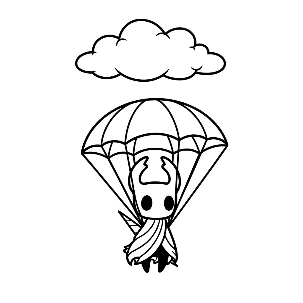 coloriage Hollow Knight pour enfant de 2 ans 1