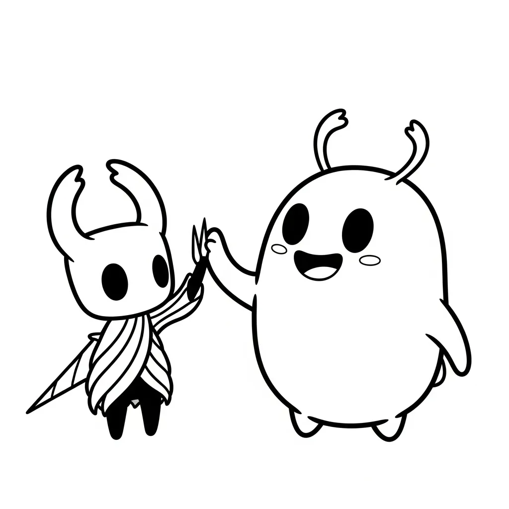 coloriage Hollow Knight pour enfant de 8 ans