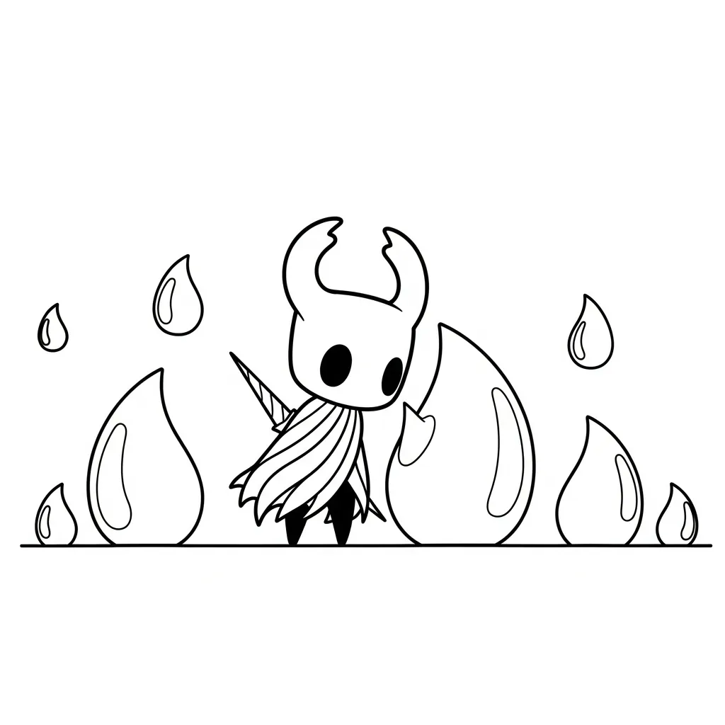 coloriage Hollow Knight à imprimer pour enfant de 4 ans 1