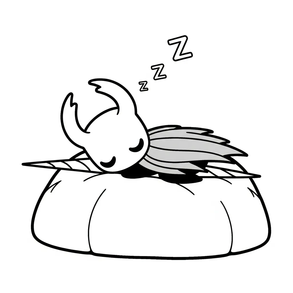 coloriage Hollow Knight à imprimer pour enfant de 2 ans