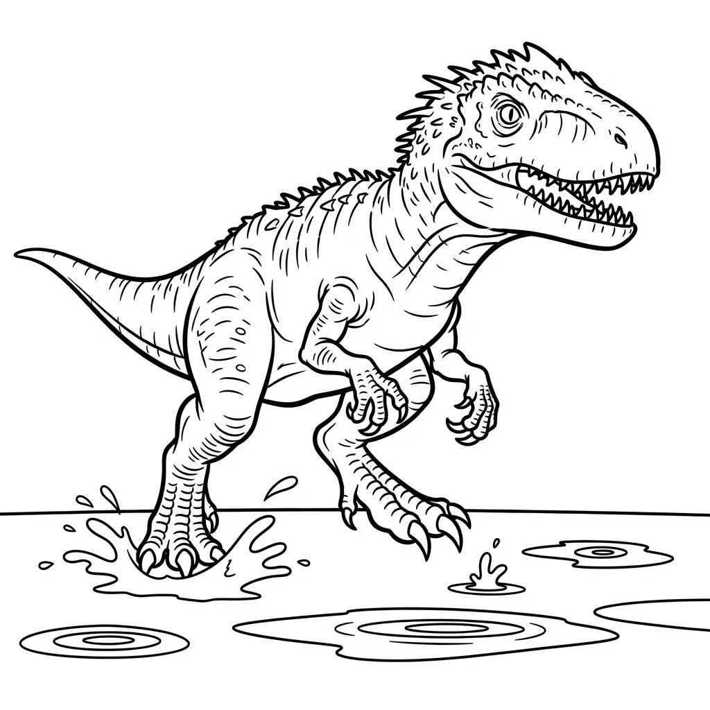 coloriage Indominus Rex à imprimer pdf gratuit