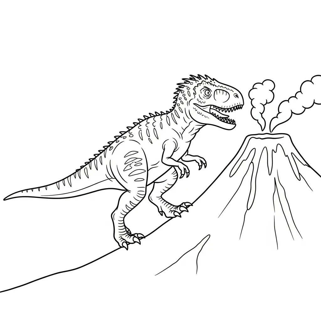 coloriage Indominus Rex educatif pour enfant