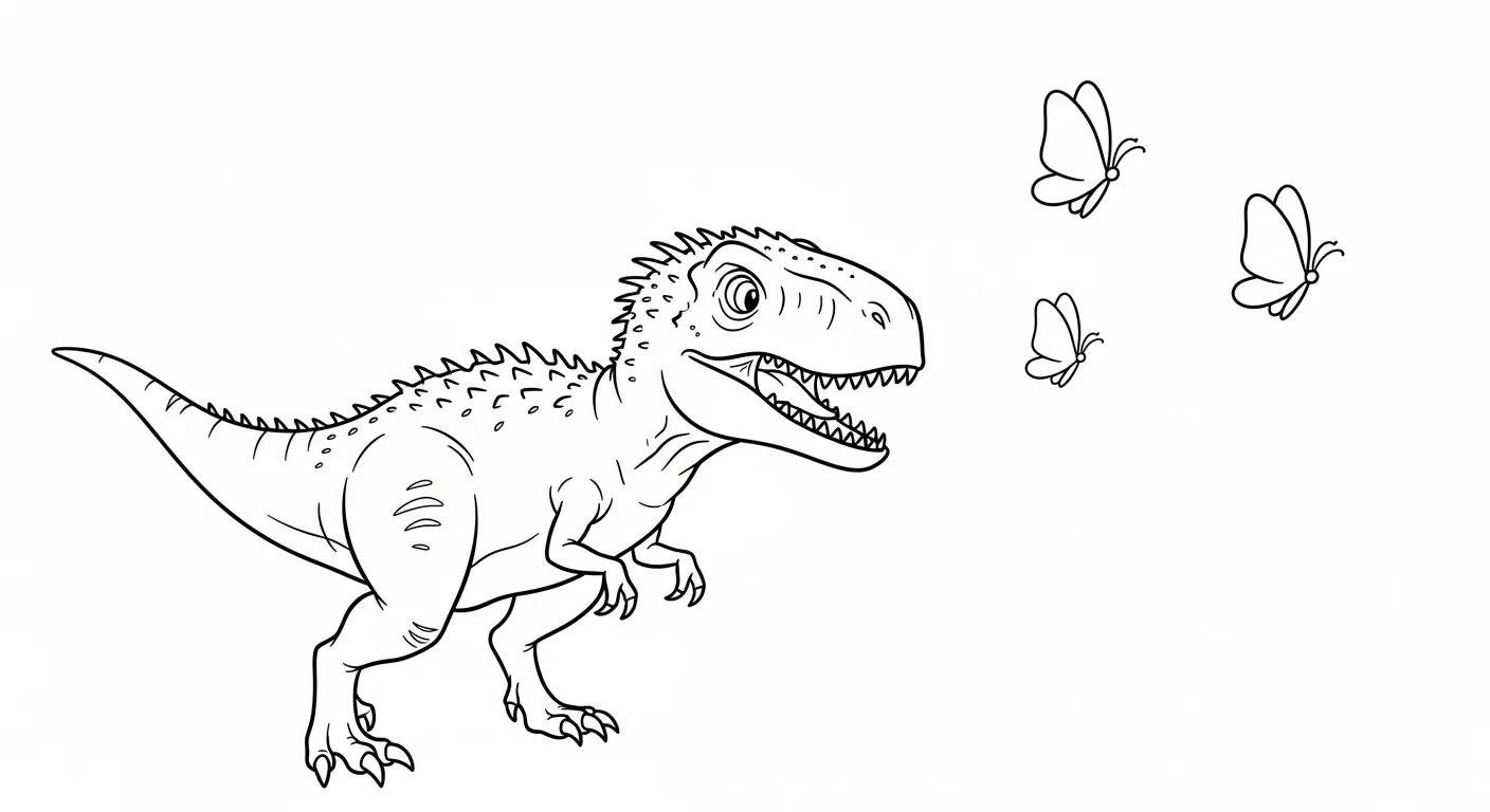 coloriage Indominus Rex a colorier en ligne