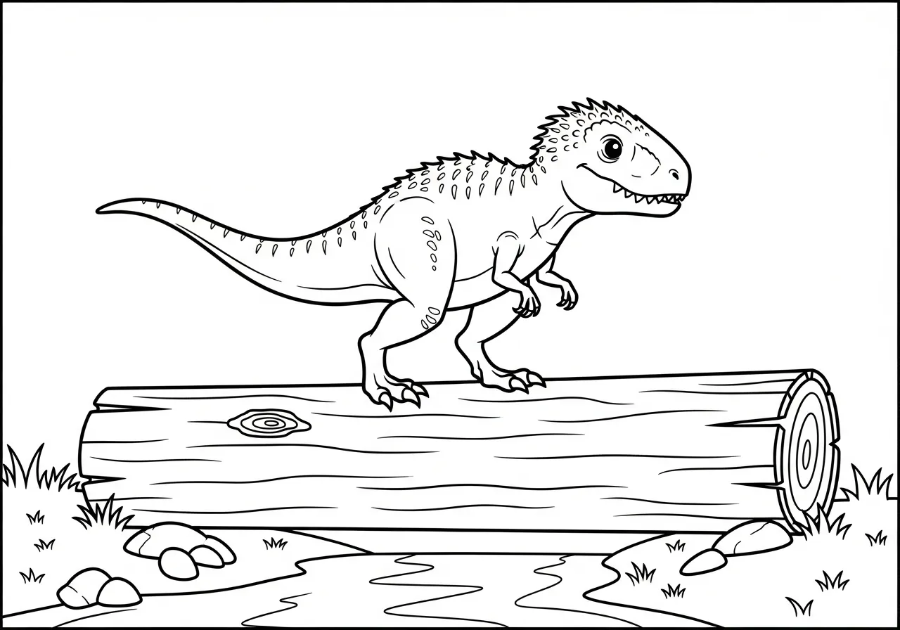 coloriage Indominus Rex pour bebe a imprimer