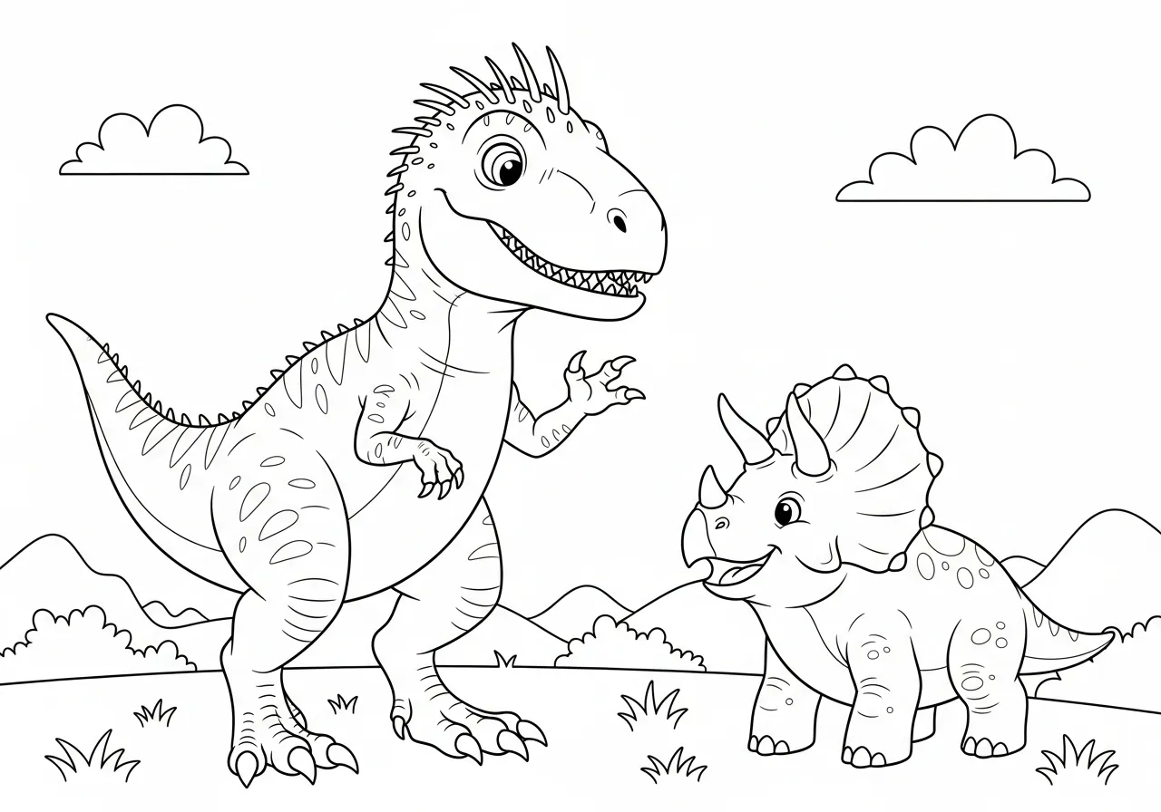 coloriage Indominus Rex pour enfant de à imprimer