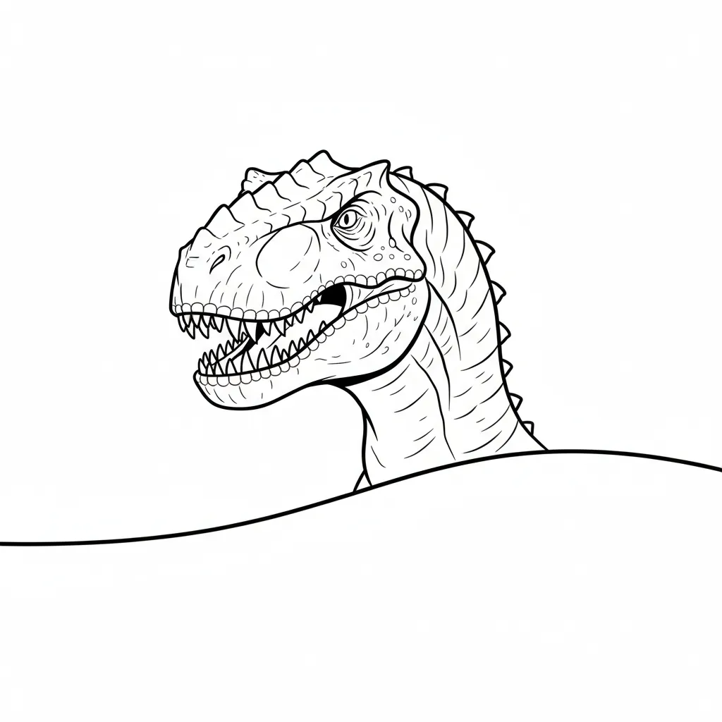 coloriage Indominus Rex à imprimer pour enfant de 8 ans