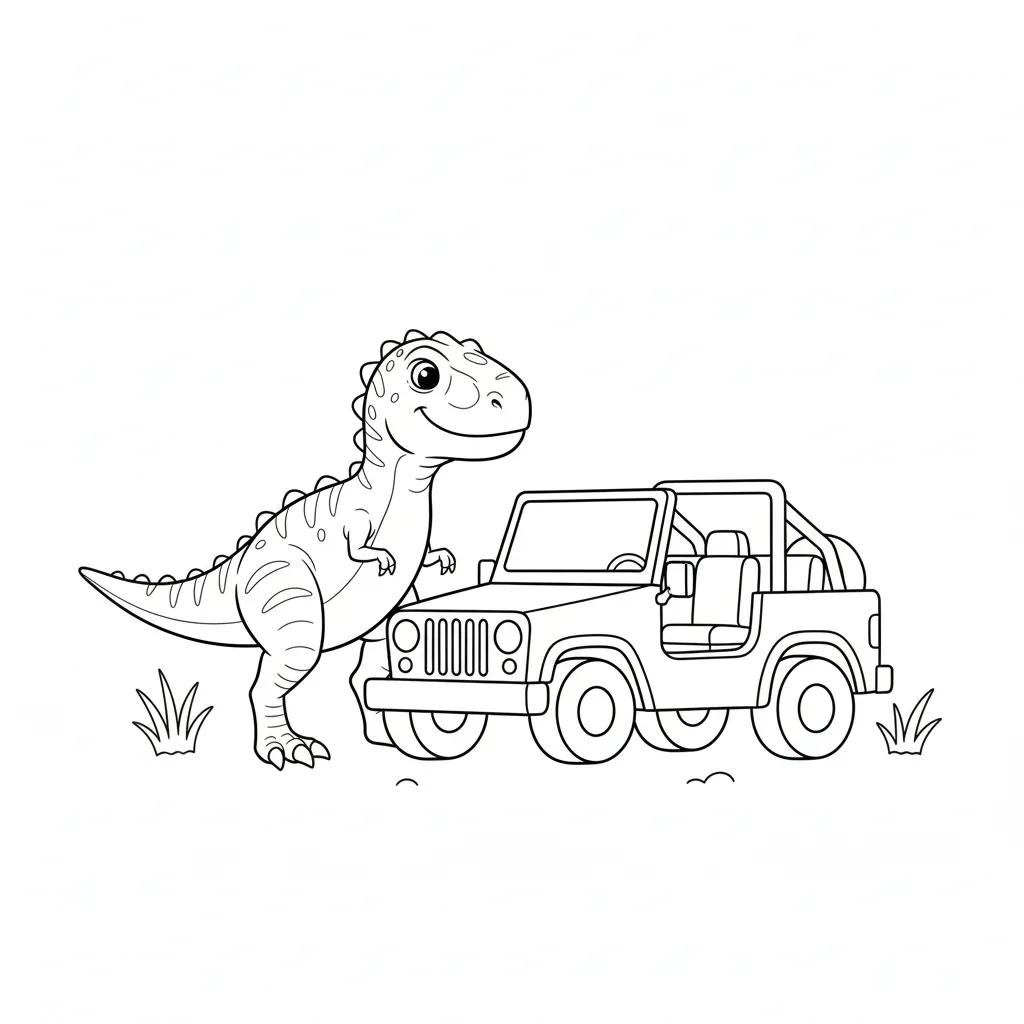 coloriage Indominus Rex de pour enfants