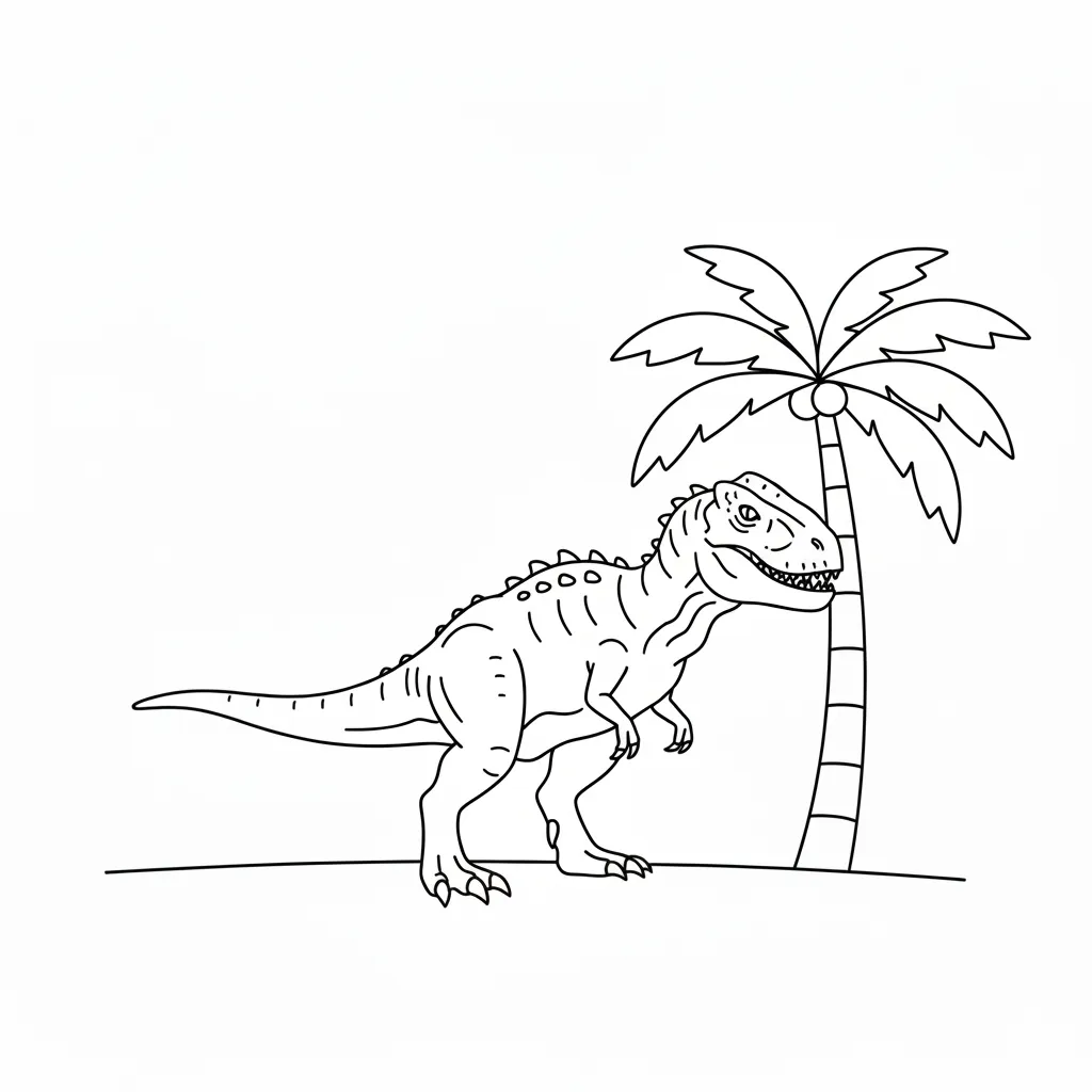 coloriage Indominus Rex et dessin a imprimer