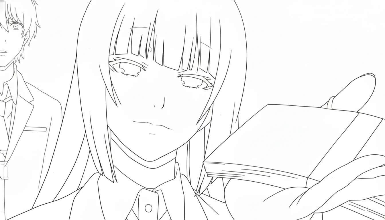 coloriage Kakegurui à imprimer pour enfant de 3 ans