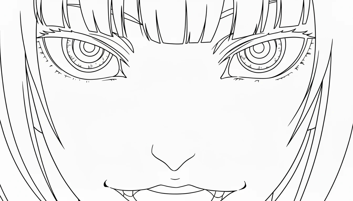 coloriage Kakegurui pour enfant de 2 ans