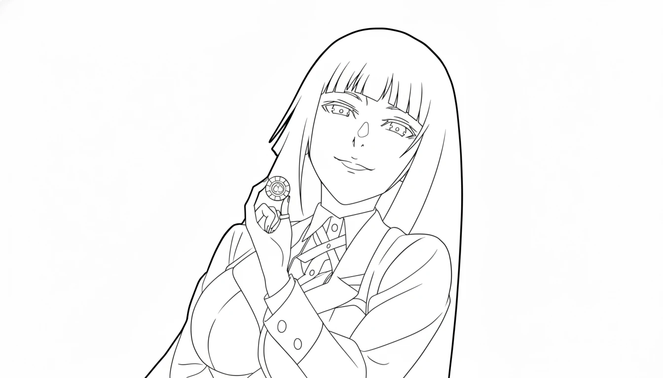 coloriage Kakegurui d'enfant a imprimer