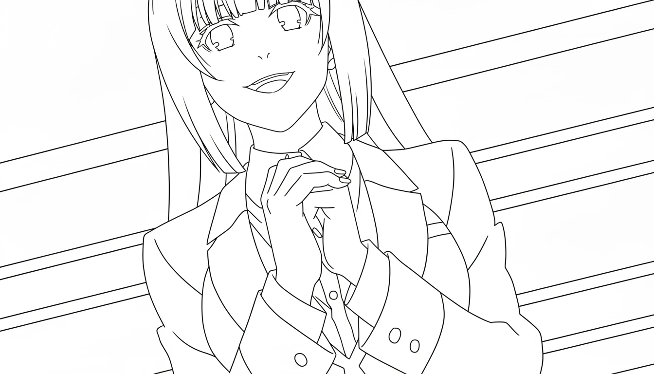 coloriage Kakegurui pour enfant de à imprimer