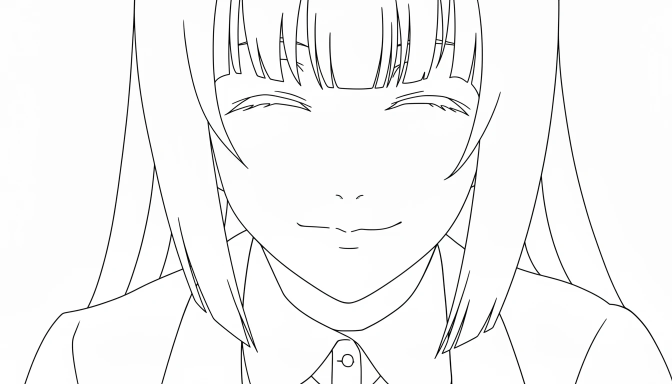 coloriage Kakegurui à imprimer gratuit 1