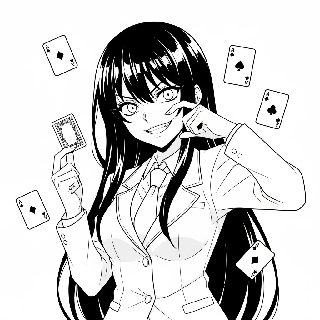 coloriage Kakegurui et dessins 1
