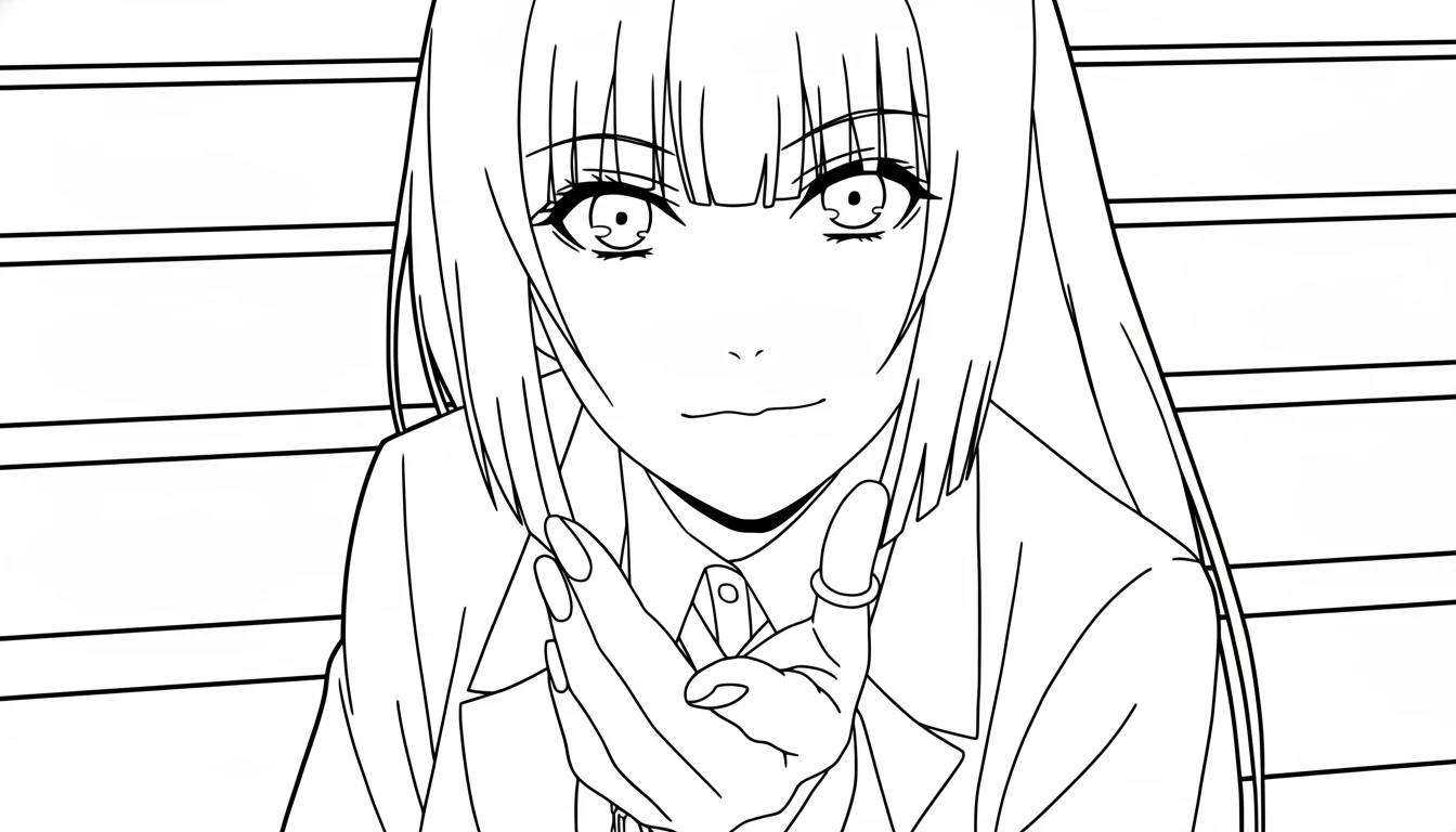 coloriage Kakegurui pour enfants à télécharger