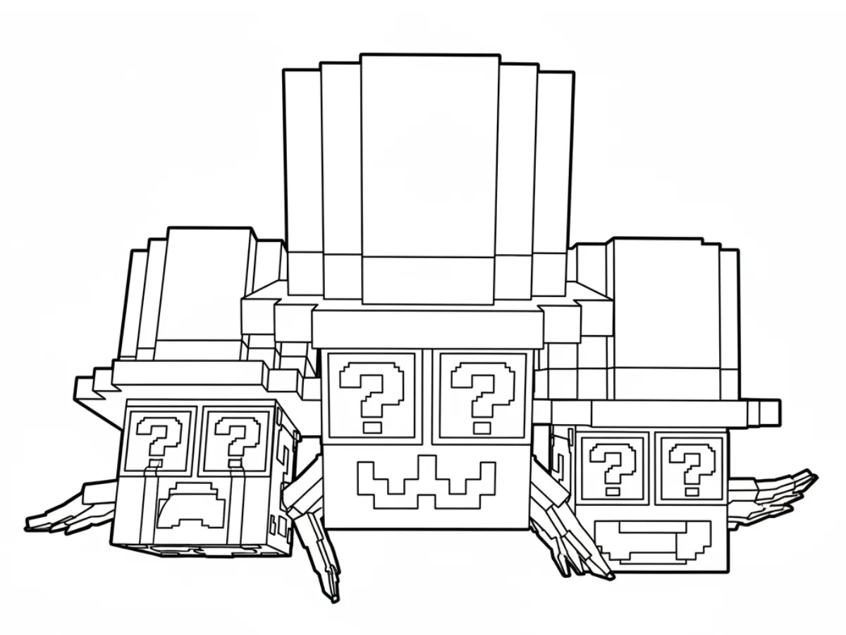 coloriage Lucky Box Brainrot à imprimer