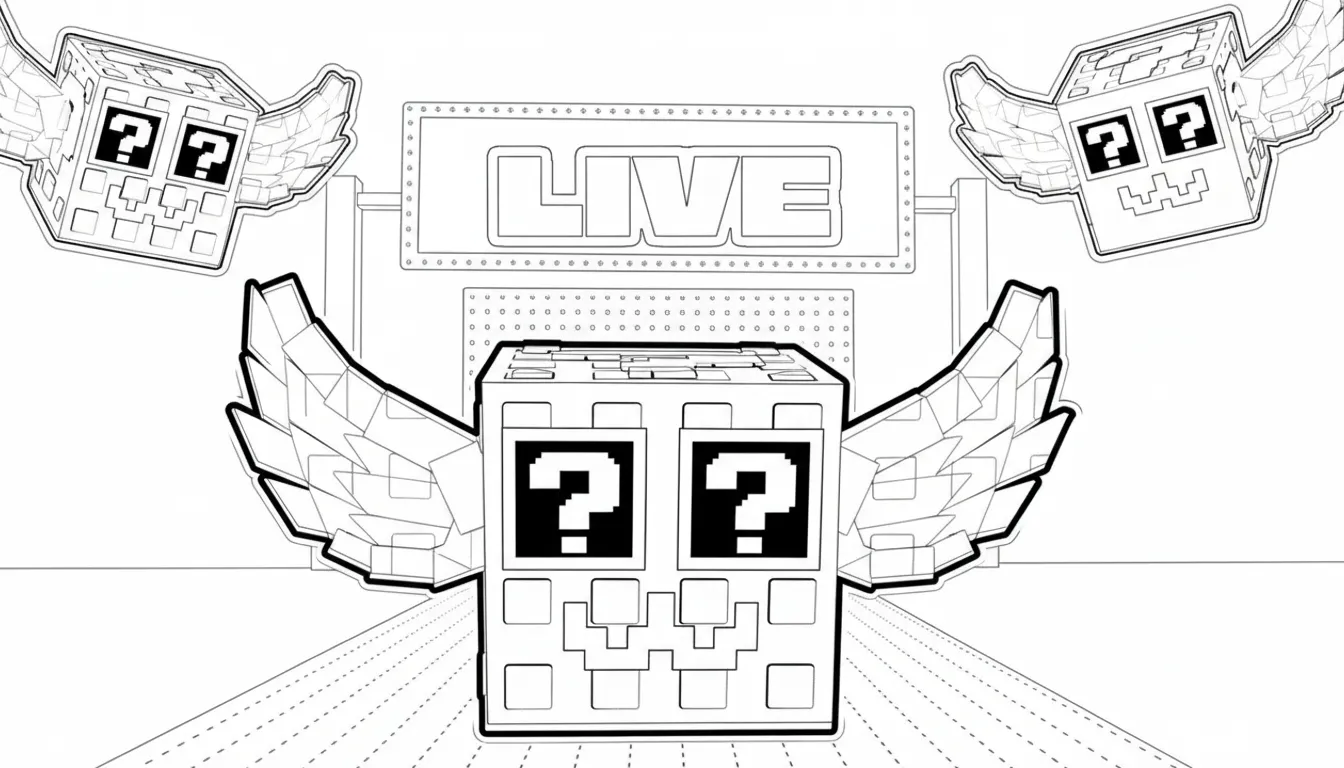 coloriage Lucky Box Brainrot pour enfant de 6 ans