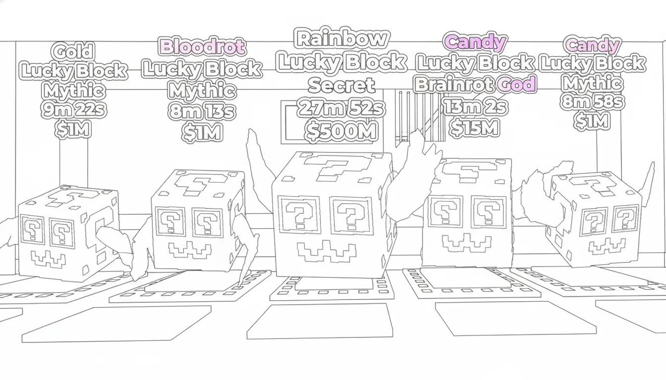 coloriage Lucky Box Brainrot gratuit