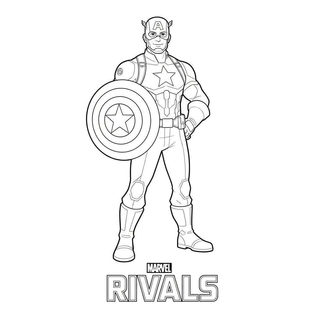 coloriage Marvel Rivals a imprimer pour enfant de 4 ans